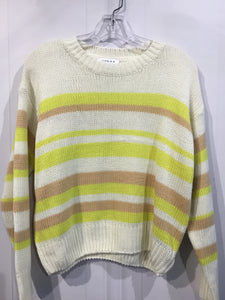GILLI Size Small Cream/Camel/Yellow Sweater