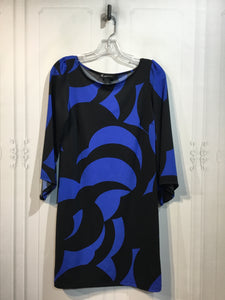 INC International Concepts Size Petite Blue & Black Dress