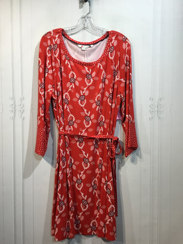 Boden Size 1X/16-18 Red/White/Navy Dress