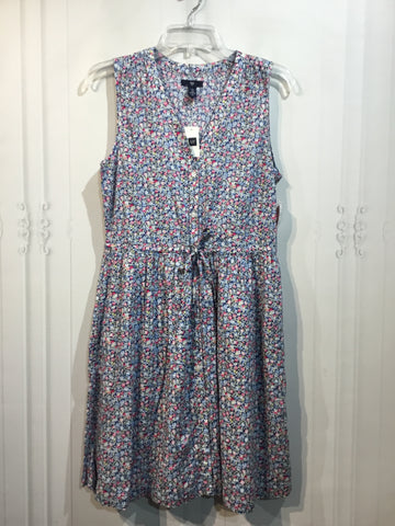 GAP Size S/4-6 Navy & Pink Floral Print Dress