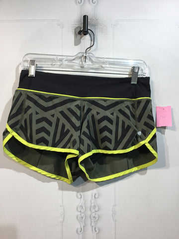 Lululemon Size S/4-6 Black/Sage/Neon Yellow Athletic Wear