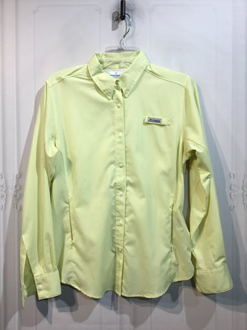 Columbia Size M/8-10 Pastel Yellow Athletic Wear