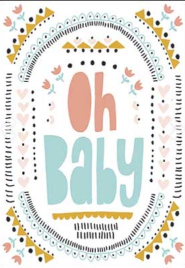 Baby Congratulations Card: Oh Baby Oh Joy! So happy for you...