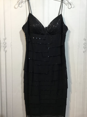 Aidan Mattox Size M/8-10 Black Dress