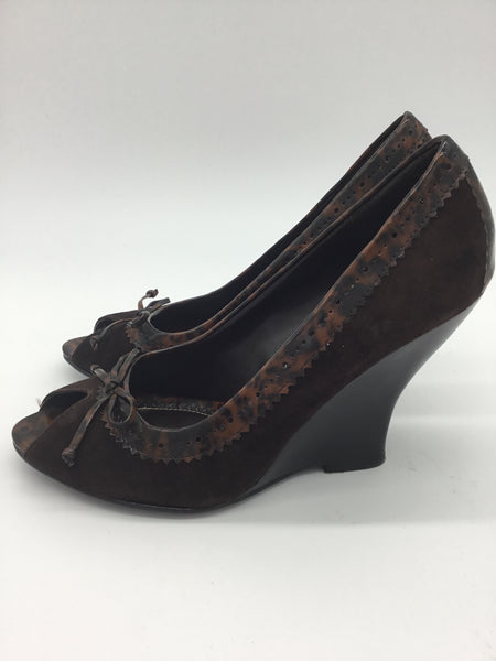 Chinese Laundry Size 9 Brown & Tort. Shell Wedges