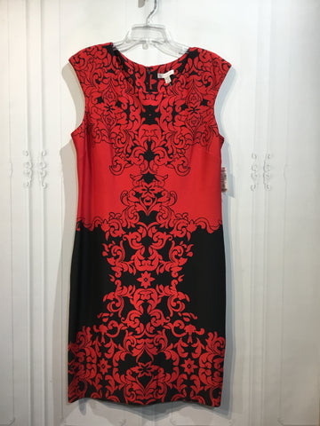 DressBarn Size XL/16-18 Red & Black Dress