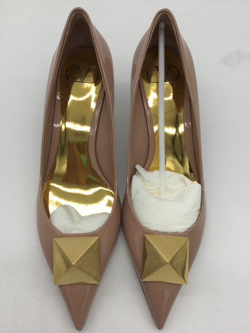 Valentino Garavani Size 38.5/8.5 Dusty Pink & Gold Heels