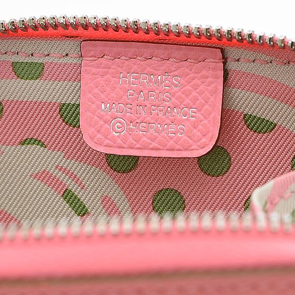 Hermes Size Small Light Pink Hermes Mini Silk Inn Coin Case