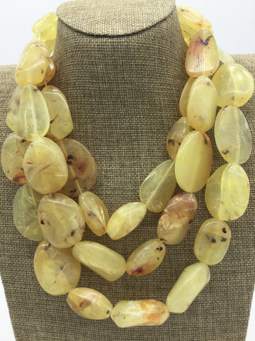 No Label Light Yellow Necklaces