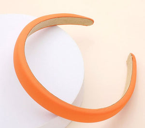 Solid Padded Headband - Orange