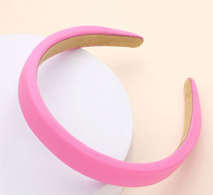 Solid Padded Headband -  Pink