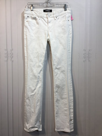 Express Size ST/(4-6 TALL) White Jeans