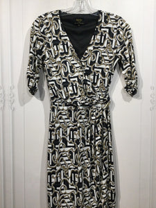 Laundry by Shelli Segal Size XSP Black/White/Gold Dress
