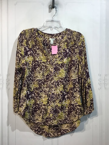 Hinge Size M/8-10 Plum/Nude/Chartreuese Tops