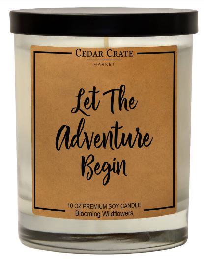 "Let The Adventure Begin" - candle