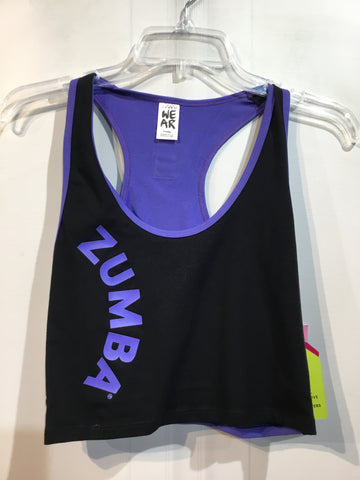 Zumba Size L/12-14 Purple & Black Athletic Wear