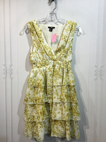 H & M Size S/4-6 Cream/Yellow/Sage Dress