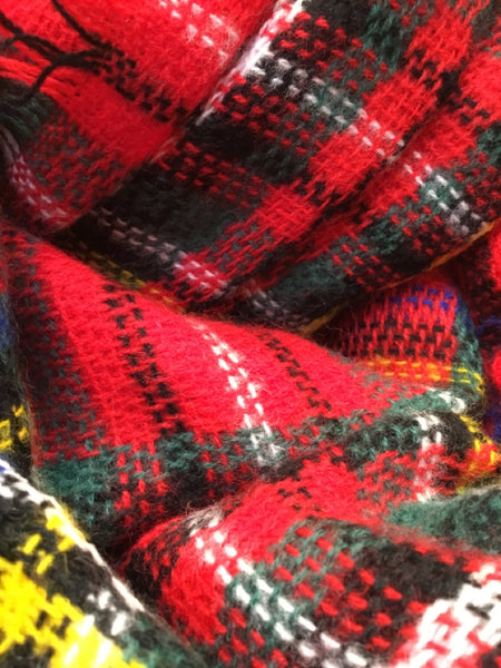 Top it Off Size One Size Red/Green/Yellow Scarves