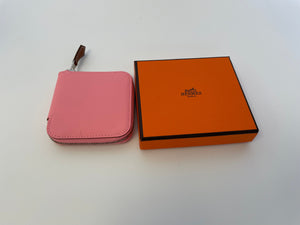 Hermes Size Small Light Pink Hermes Mini Silk Inn Coin Case