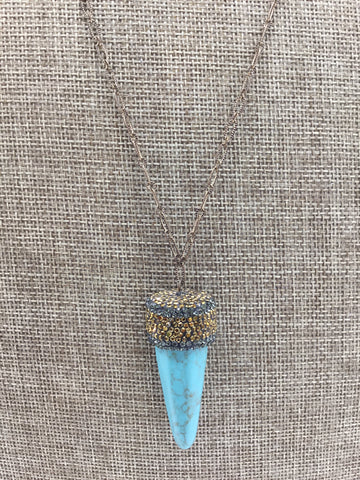 No Label Brass & Turquoise Necklaces