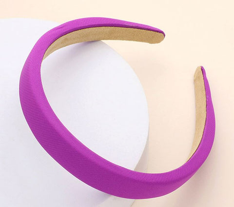 Solid Padded Headband -  Purple