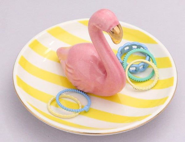 Flamingo   Jewelry Dish - Pink