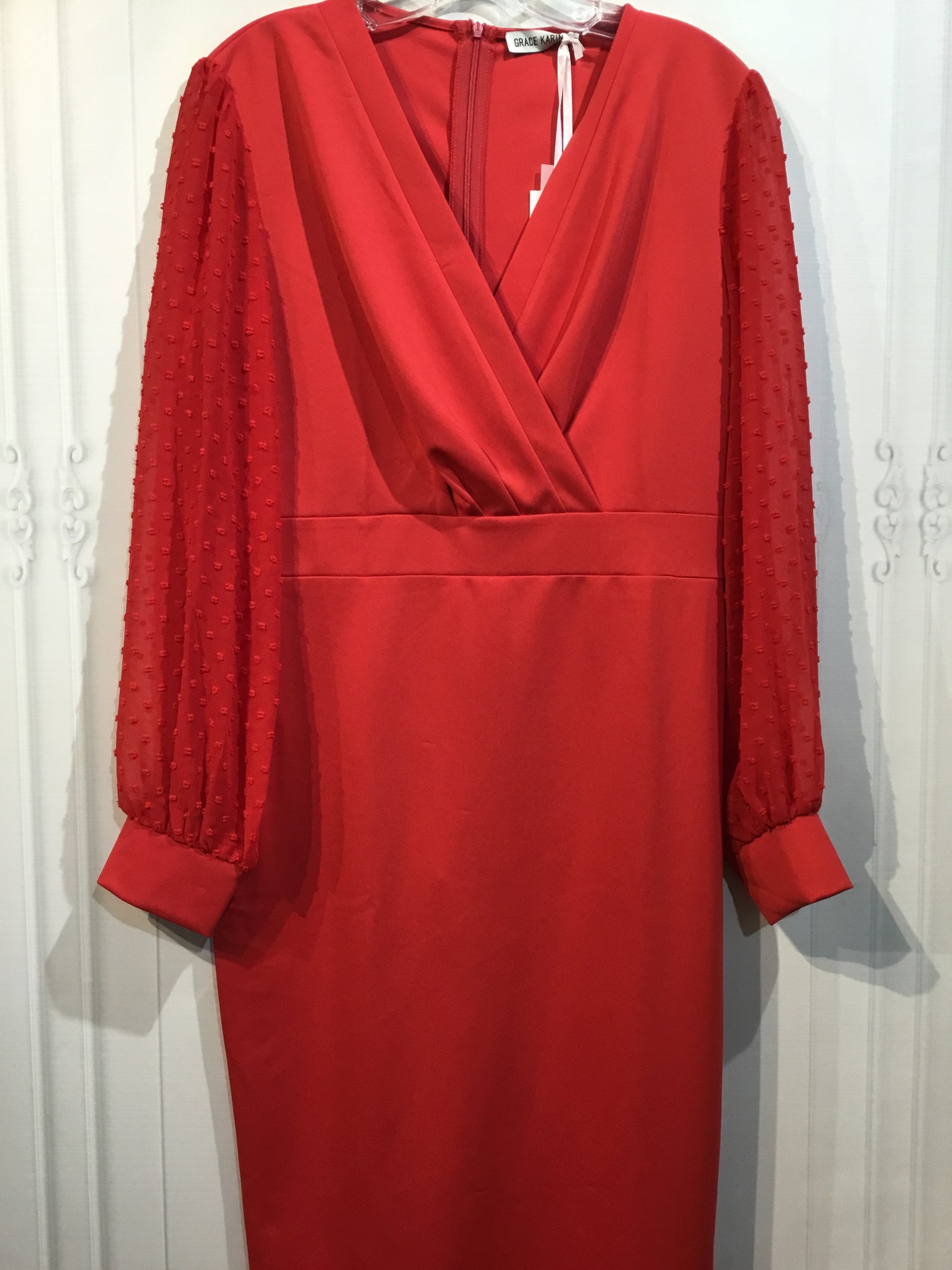 Grace Karin Size L/12-14 Red Dress
