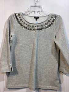 Talbots Size S/4-6 Grey & Gold Sweater