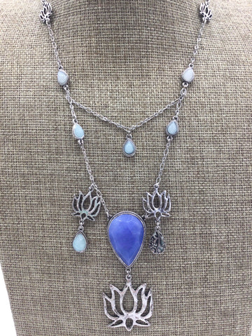Lucky Brand Silver/Aqua/Blue Necklaces