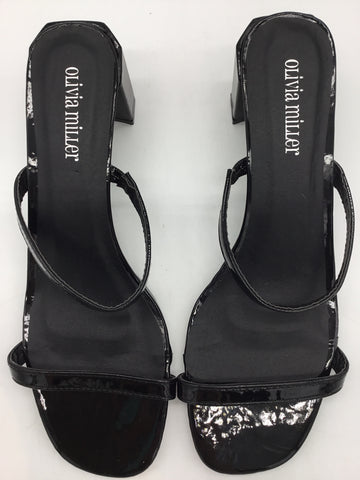 Olivia Miller Size 10 Black Sandals