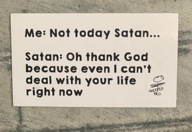 "Not Today Satan" Magnet