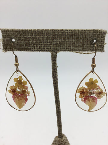 No Label Size Gold Tone/Yellow/Pink/Clear Earrings
