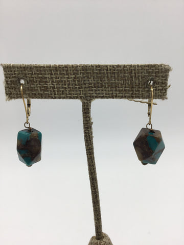 No Label Turquoise & Grey Earrings