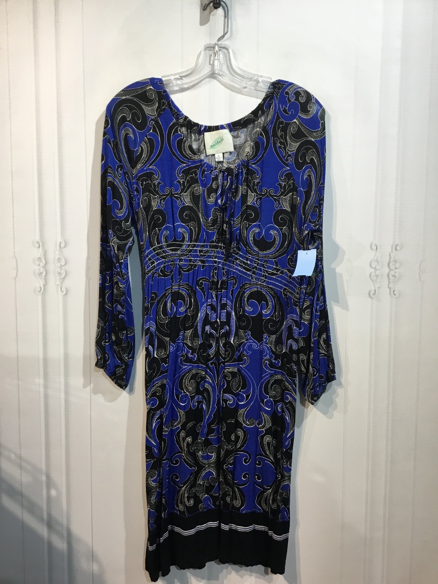 Nurture Size XL/16-18 Black & Blue Dress